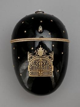 DOSOR, 3 st, emaljerad metall, 1900-talets slut.