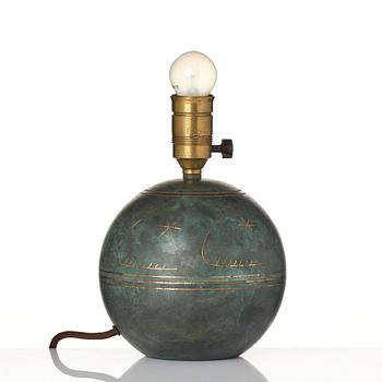 Erik Tidstrand, a table lamp model "28521", Nordiska Kompaniet, 1930s.