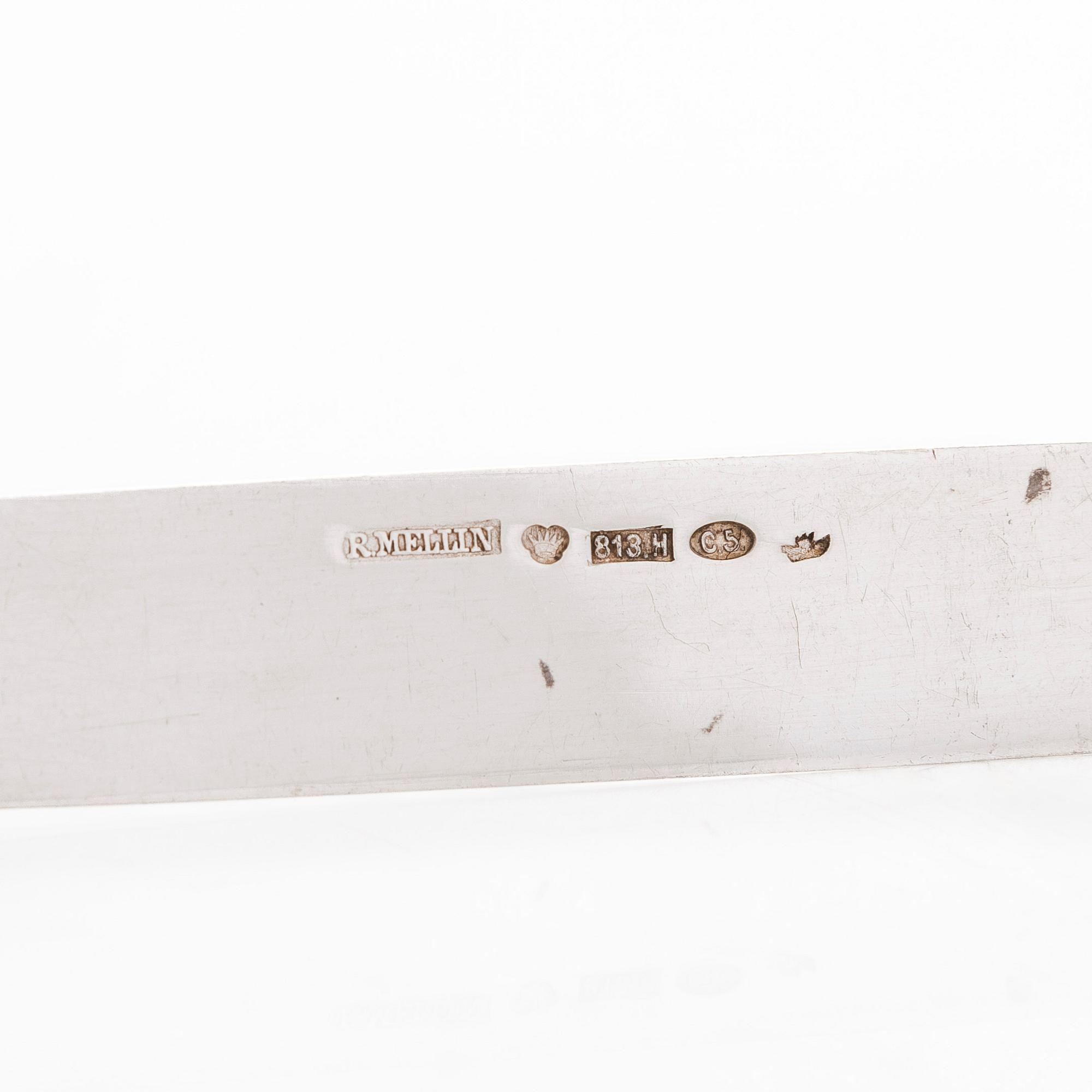 Otto Roland Mellin, fruktbestick, 16 st, silver, Helsingfors 1901-08.