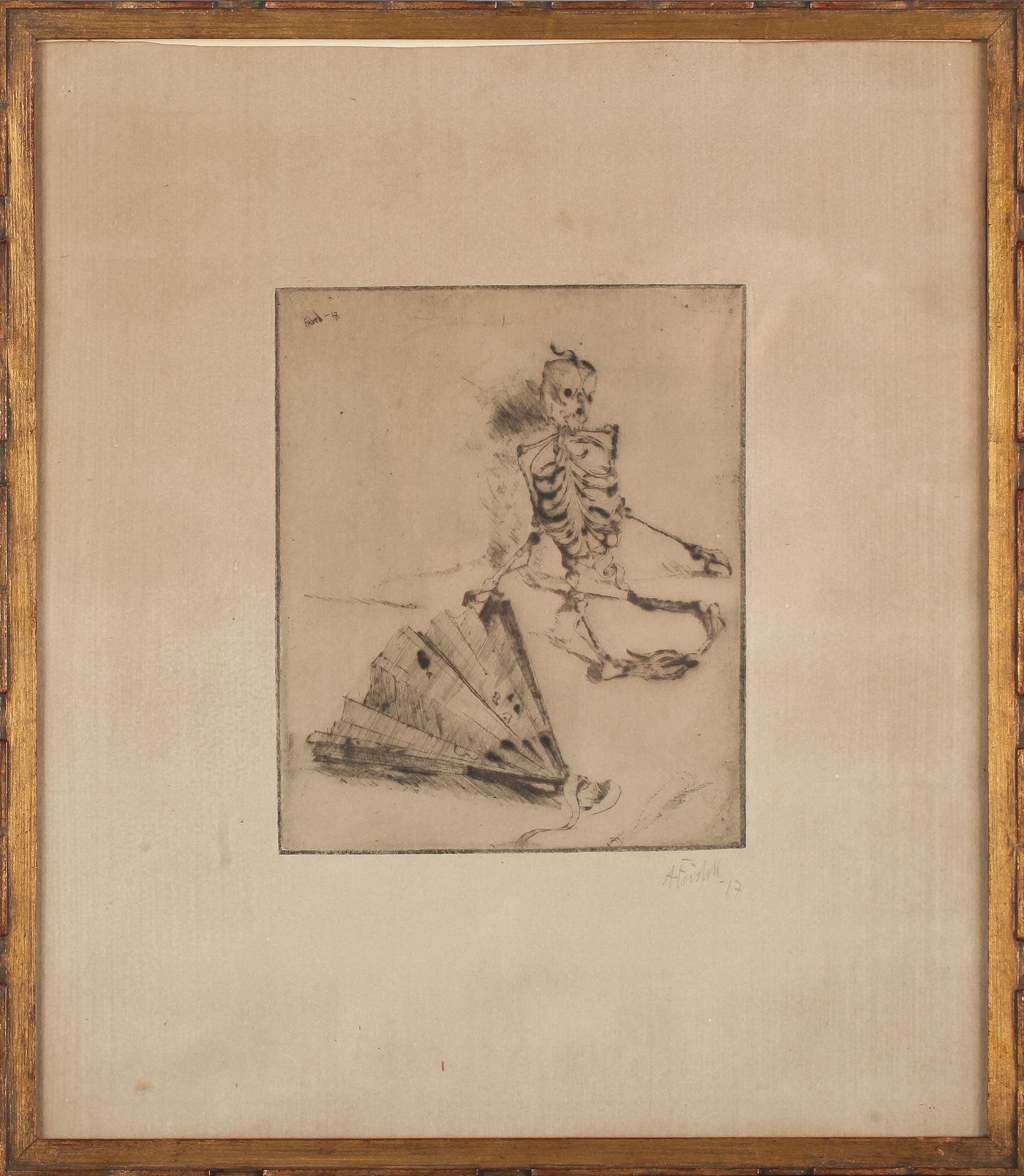 AXEL FRIDELL, etsning, signerad och daterad -17.