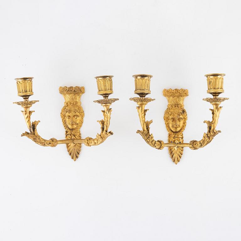 Appliquer, ett par, Empirestil, 1800-tal.