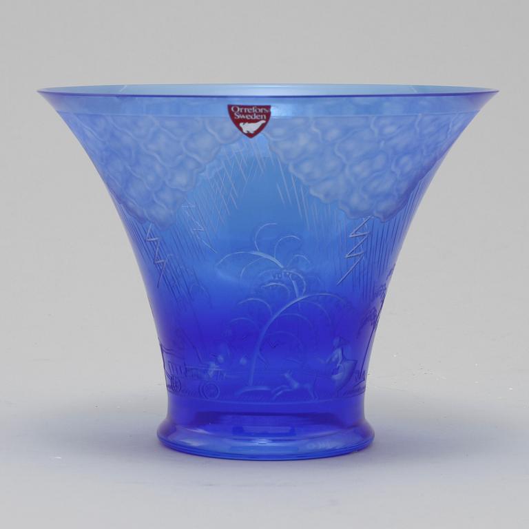 SKÅL, glas, Edward Hald, Orrefors, 1970-tal.