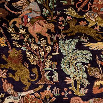 MATTA, Kashmir silke, figural ca 362 x 271 cm.