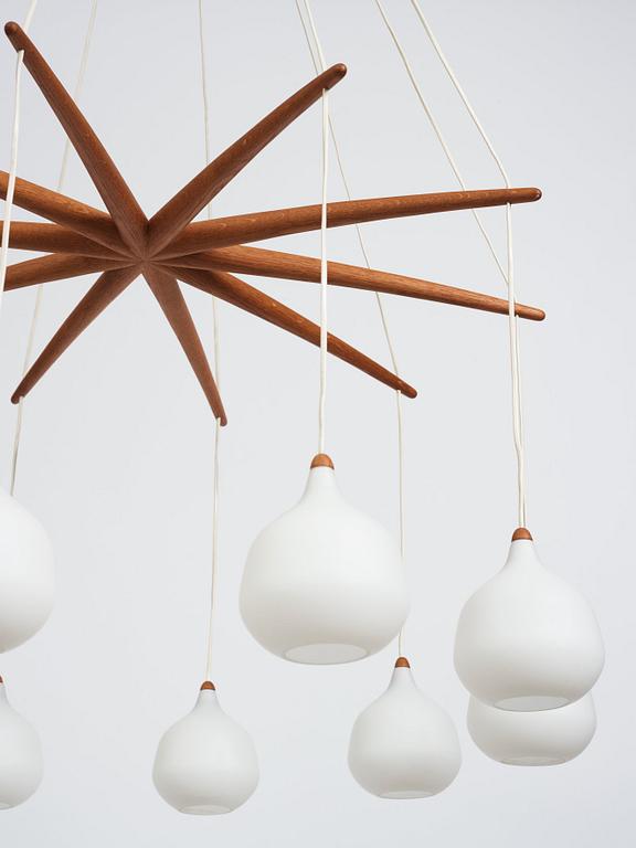 Uno & Östen Kristiansson, a ceiling lamp, Luxus, Vittsjö, Sweden 1950-60s.