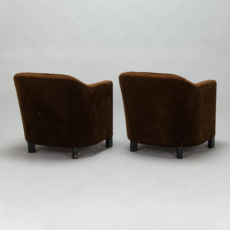 A pair of 1930's 'Continent' nr 217 armchairs for Asko.