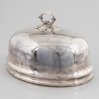 An English plate food dome cover, mark of Elkington & Company, Birmingham 1851.