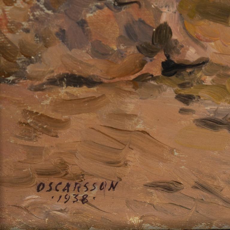 Bernhard Oscarsson, oil on panel, signed and dated 1938.