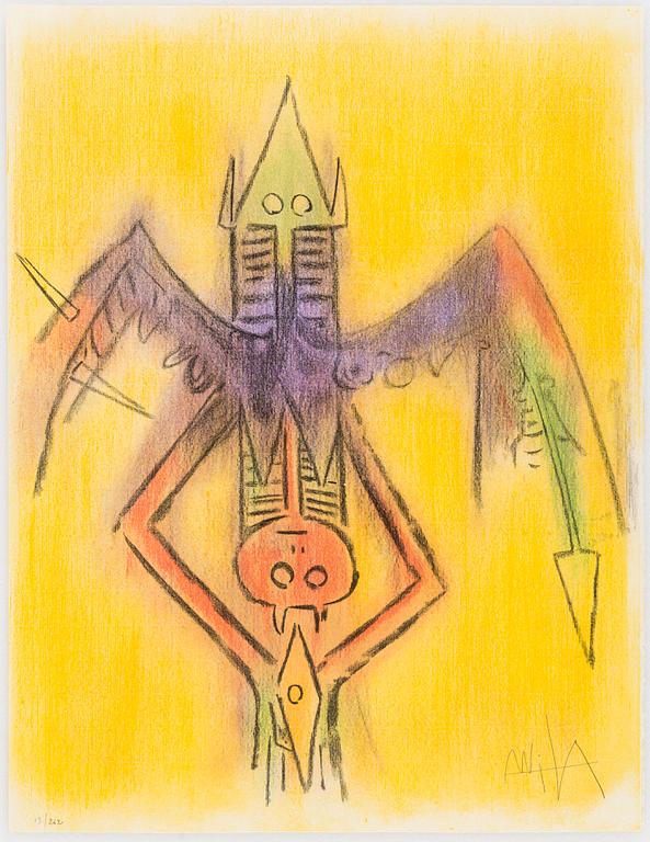 WIFREDO LAM, folder, 10 lithographs, "Pelni Luna", signed and numbered 13/262.