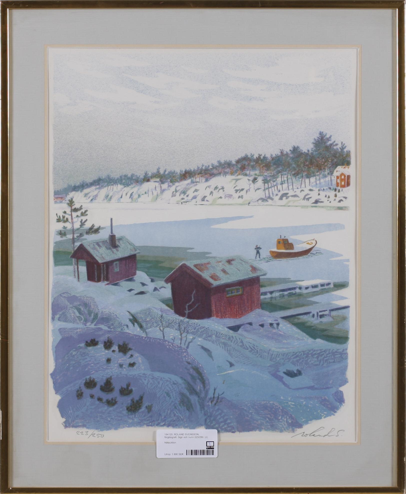 ROLAND SVENSSON, färglitografi. Sign och numr 223/250.