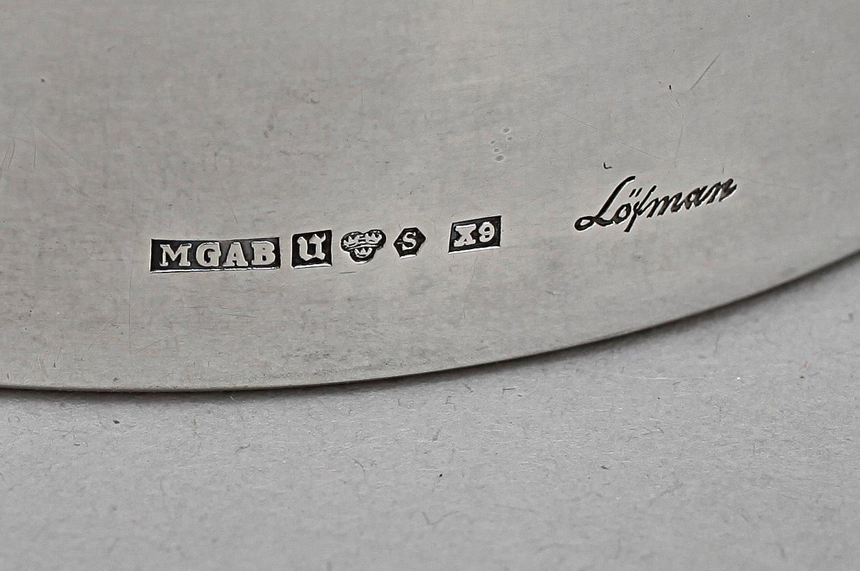 LJUSSTAKAR, 2 par, silver, Eric Löfman, MGAB, Uppsala 1960/70-tal.