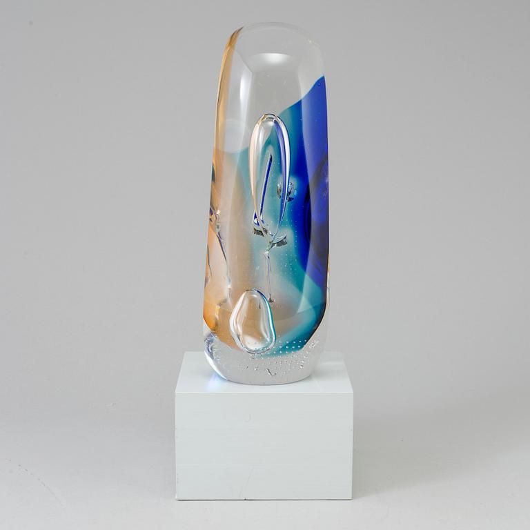 GÖRAN WÄRFF, glasskulptur, "Anden i Glaset", Kosta Boda 1900-taelts senare del. Unik.