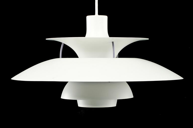 TAKLAMPA, "PH-lampa", Louis Poulsen för Poul Henningsen, 1900-talets fjärde kvartal. Höjd 30 cm.