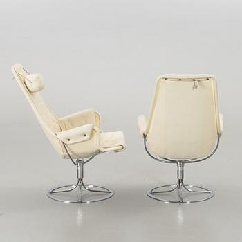 A pair of "Jetson" chairs, designed by Bruno Mathsson, Dux, 20th cenutry latter part.