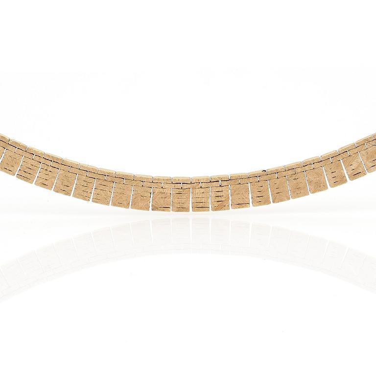 HALSBAND, 18K guld, 1900-talets andra hälft. Total vikt ca 43 g.