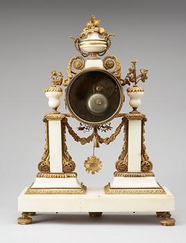 A Louis XVI late 18th Century mantel clock, by Pierre Michel Barancourt.