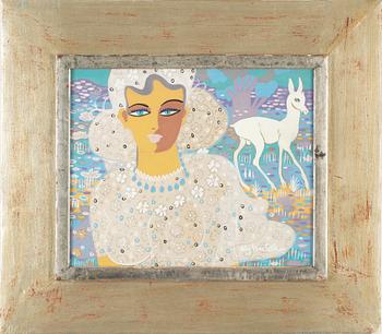 Aly Ben Salem, gouache, signerad.