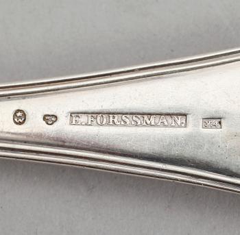 BESTICK, 6 delar, silver, olika modeller, 1800-tal. Vikt ca 363 gram.