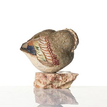 Tyra Lundgren, skulptur, fågel, chamotterat stengods, egen ateljé, Bredkvie, Gotland.