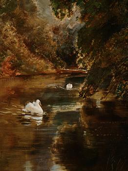 Sir Robert Ponsonby Staples, Swans on the pond.