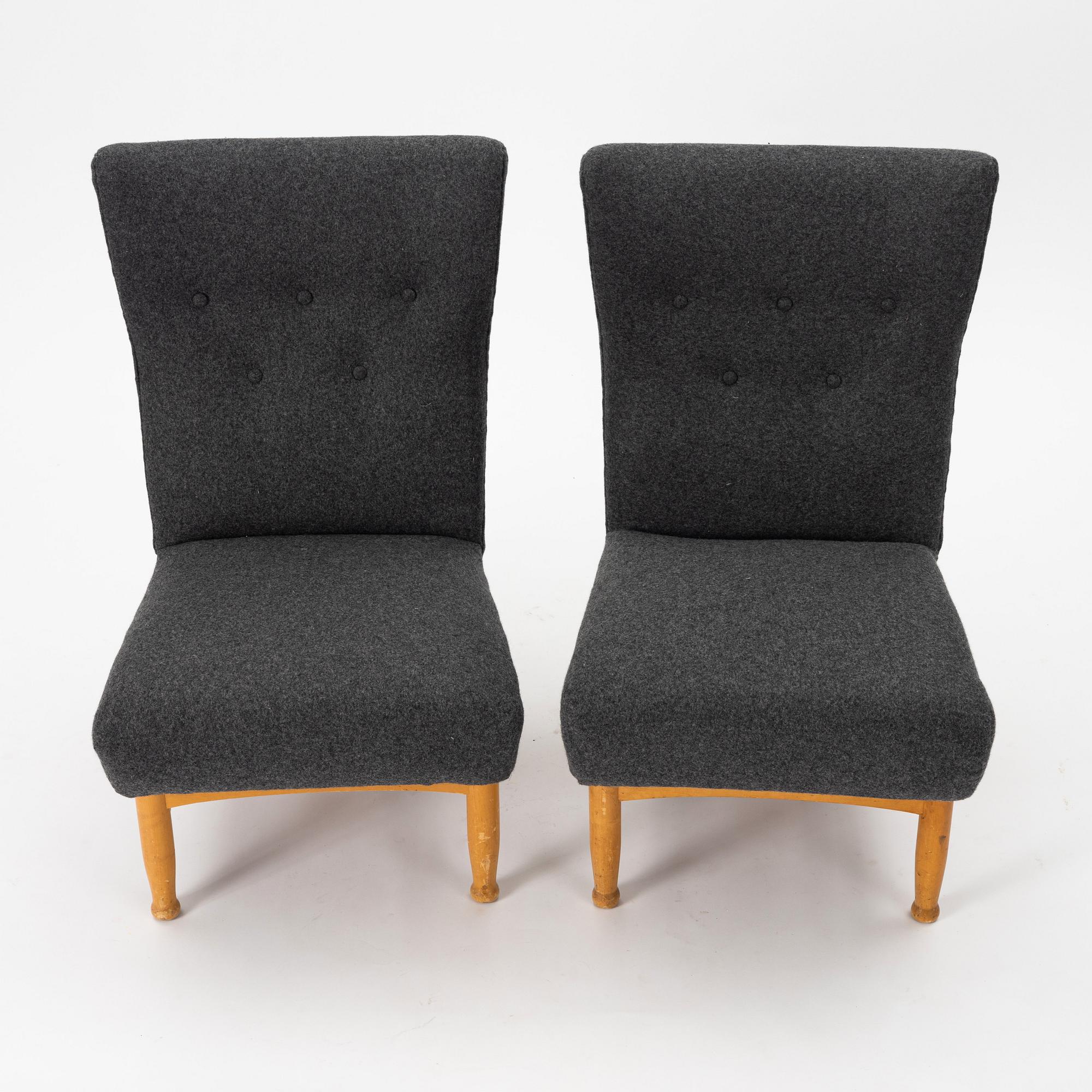 Elias Svedberg, fåtöljer, ett par, Swedish Modern, Nordiska Kompaniet 1940-tal.
