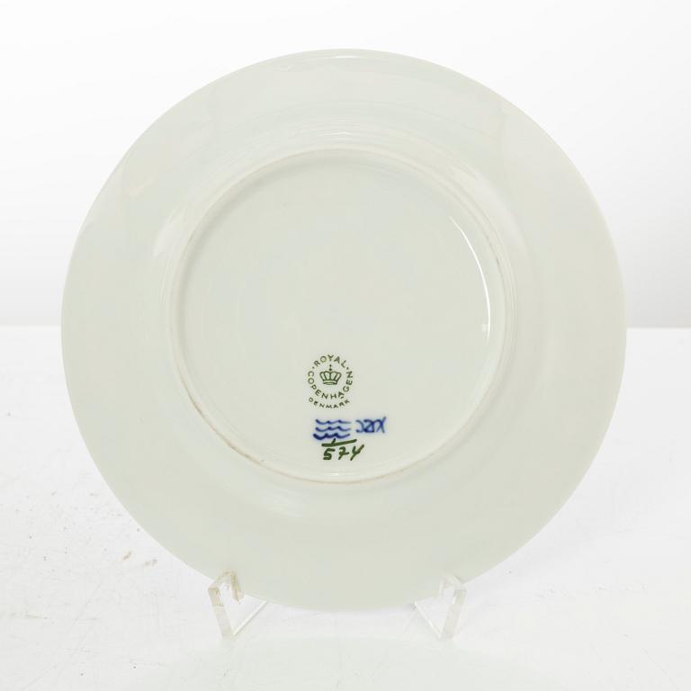 Royal Copenhagen, a 27-piece porcelain 'Blue fluted' half lace coffee service, Denmark, 1963-73.