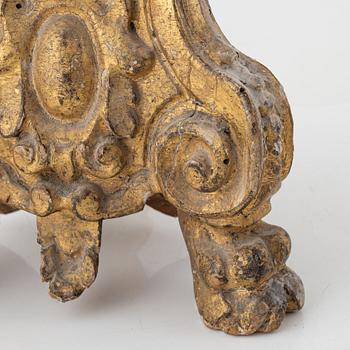 Ljusstakar, ett par, barockstil, troligen 1800-tal.