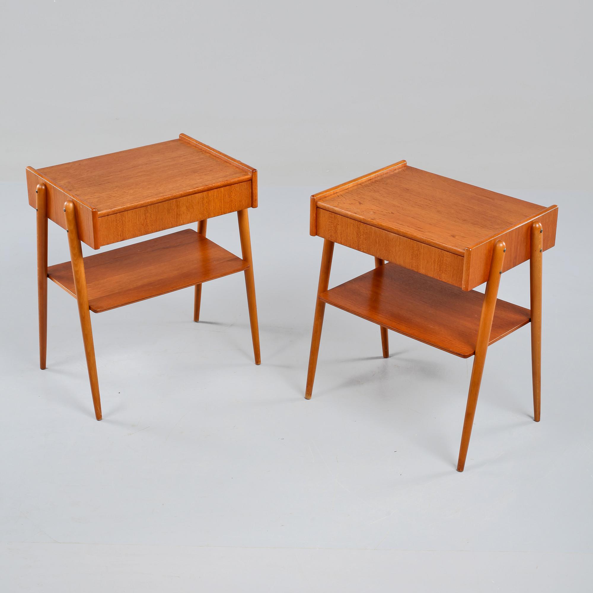 SÄNGBORD, ett par, Carlström & Co, 1960-tal.