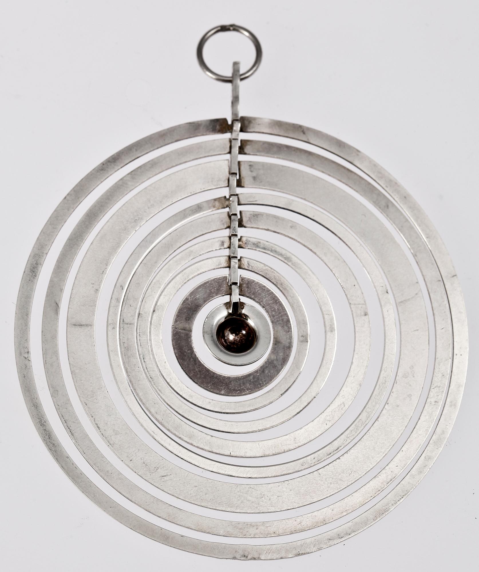 HÄNGE, sterling silver, "Silver Moon", Tapio Wirkkala, Nils Westerback, Helsingfors, Finland 1973.
