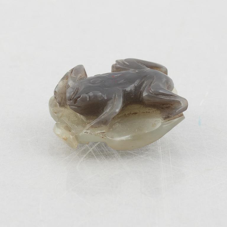 A group of three Chinese stone charms, 20th century.