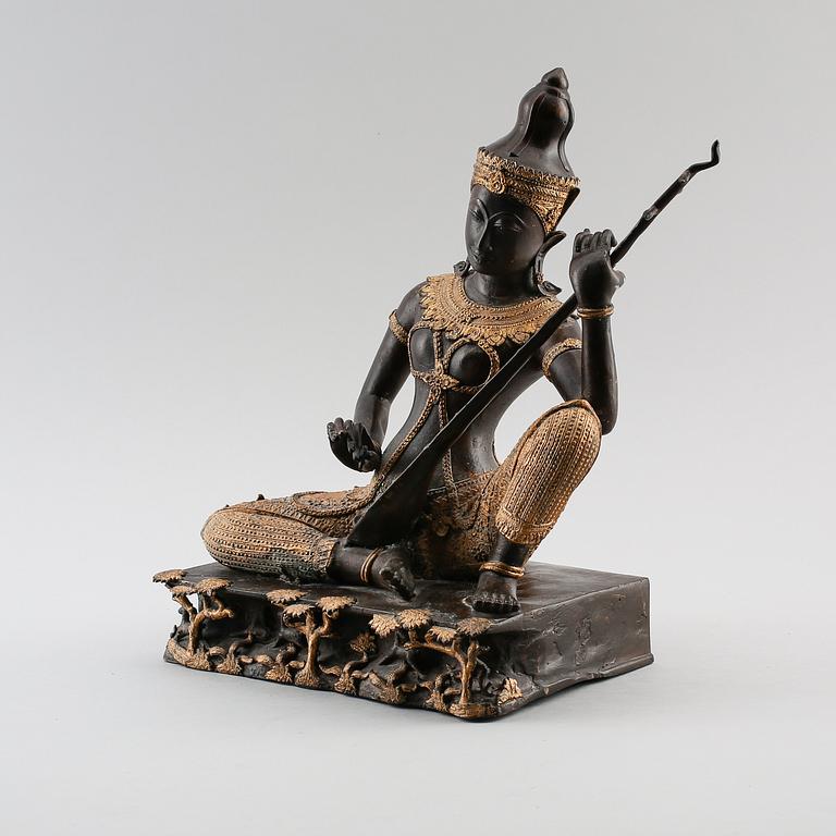 SKULPTUR, brons, möjligen Thailand, 1900-talets första hälft.