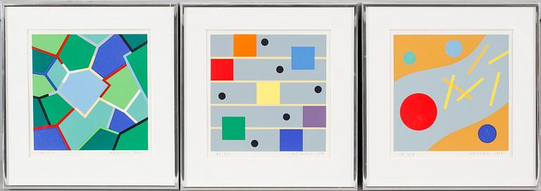 KARL-GUSTAF NILSSON, 3 st, färglitografier, signerade och daterade 1987, numrerade EA 4/10.