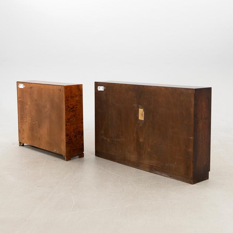 Bookshelves, two pieces, 1930s/40s.