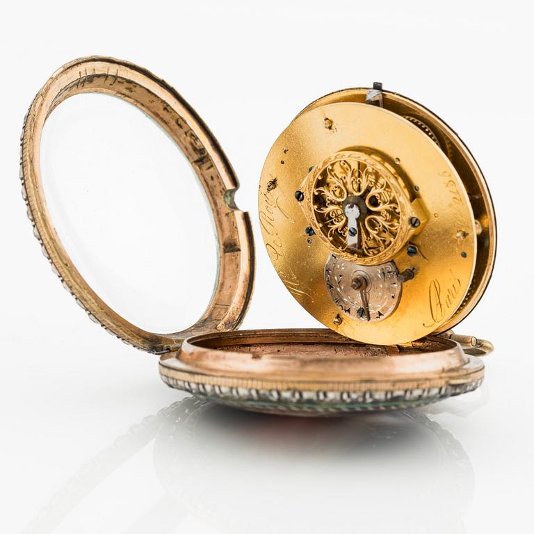 Julien Le Roy à Paris, a pair case pocket watch for the turkish market, mid 19th century.