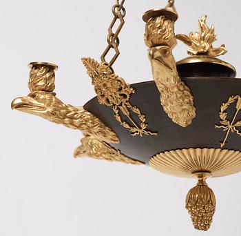 An Empire 19th century six-light hanging-lamp.