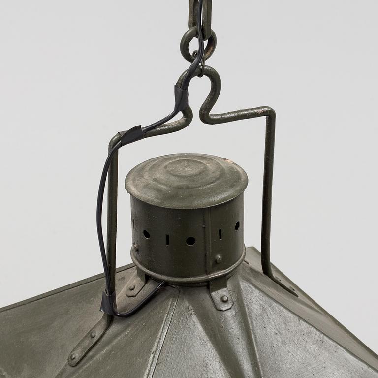 A first half of the 20th century ceiling light. Heigt ca 65 cm.