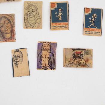 Eduard Wiiralt, 12 painted cover of matchboxes.