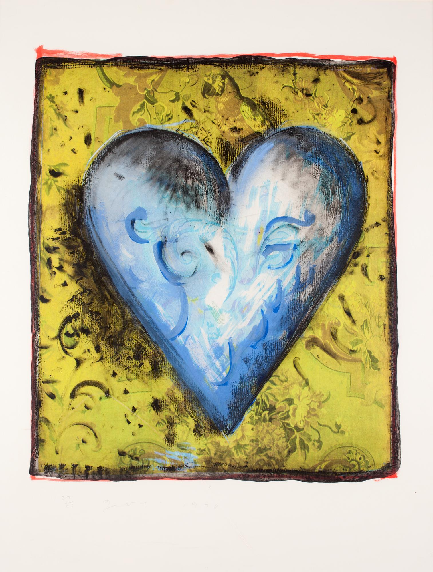 Jim Dine, "The hand-colored Viennese hearts III".