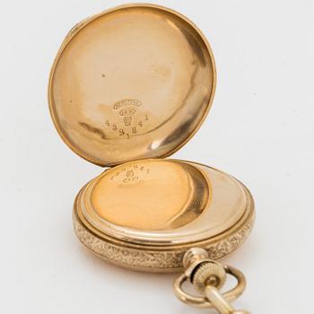 WALTHAM, pocket watch, hunter, 33.5 mm.