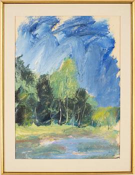 ANATOLE ZVEREV, oil on paer, signed with initials in cyrillic AZ and dated 67.