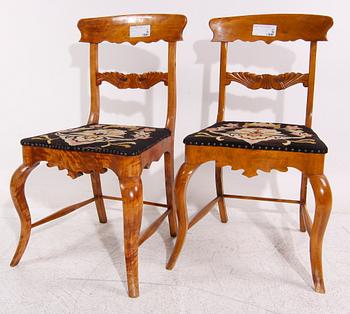STOLAR, ett par, senempire, 1800-talets mitt.