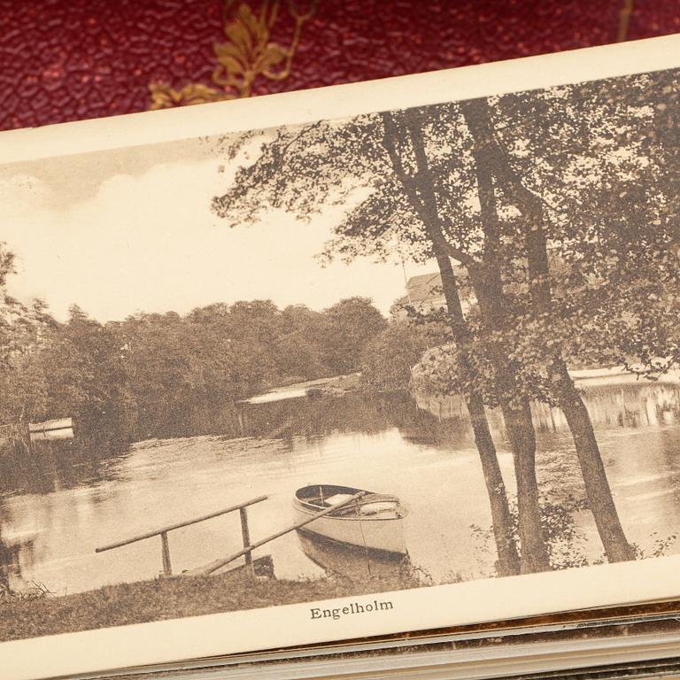 VYKORTSSAMLING, 4 st album, omkring sekelskiftet 1900.