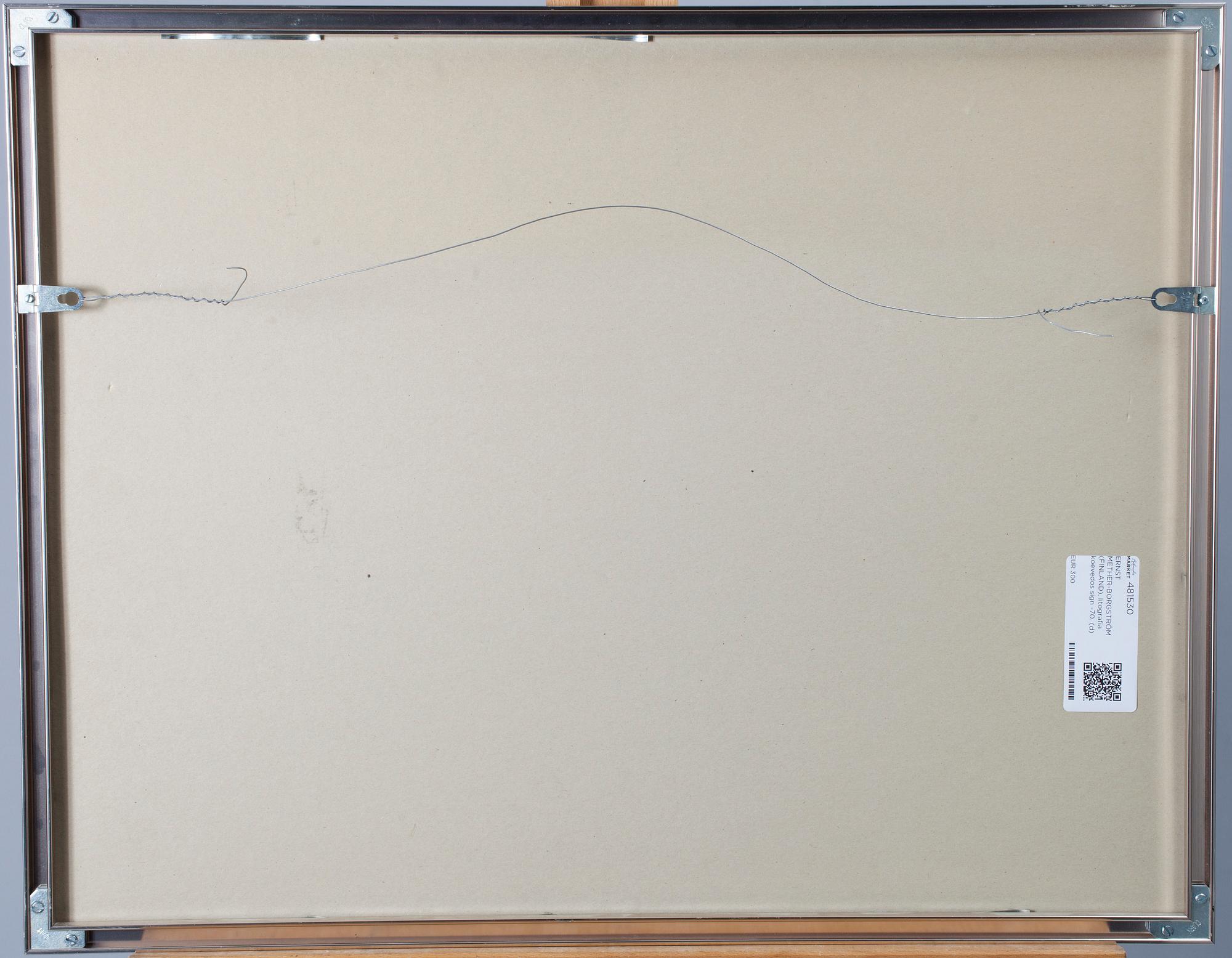 ERNST METHER-BORGSTRÖM, litografi, provavdrag, signerad och daterad -70.