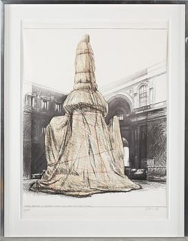 Christo & Jeanne-Claude · CHRISTO, färglitografi, signerad, numrerad 2321/999 delvis i trycket.