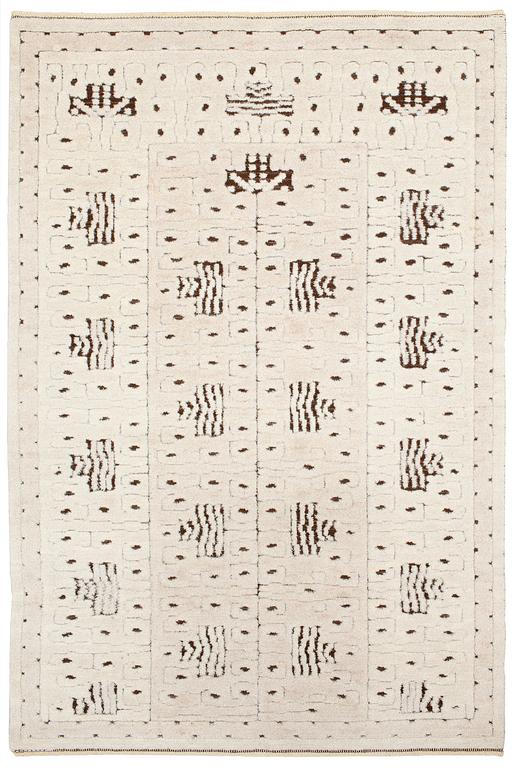 CARPET. "Skvattram". Reliefflossa (knotted pile in relief). 308,5 x 205,5  cm.