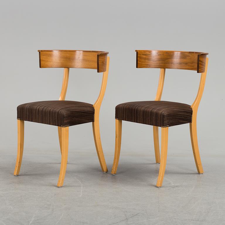 Six chairs by Josef Frank, Firma Svenskt Tenn.