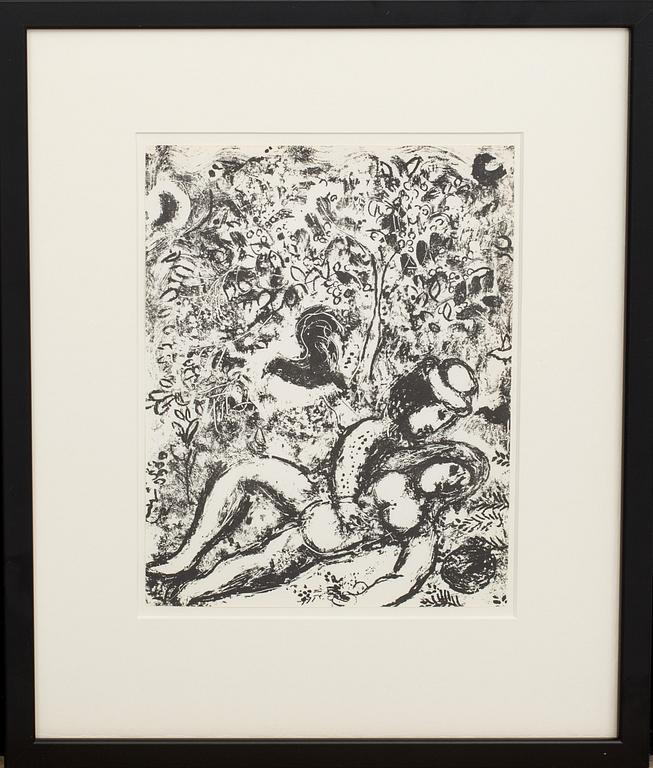 MARC CHAGALL, lithograph, unsigned. From  Chagall Lithographe II.