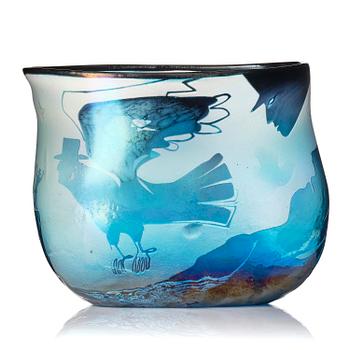 Bertil Vallien, a unique glass vase, Kosta.