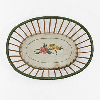 Pine basket, marked 1798.