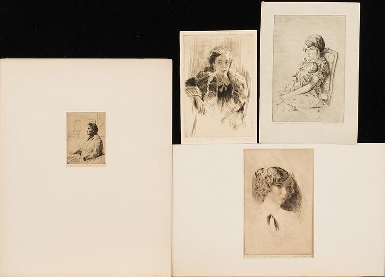 HARALD SALLBERG, a set of eight etchings signed dated and numbered.