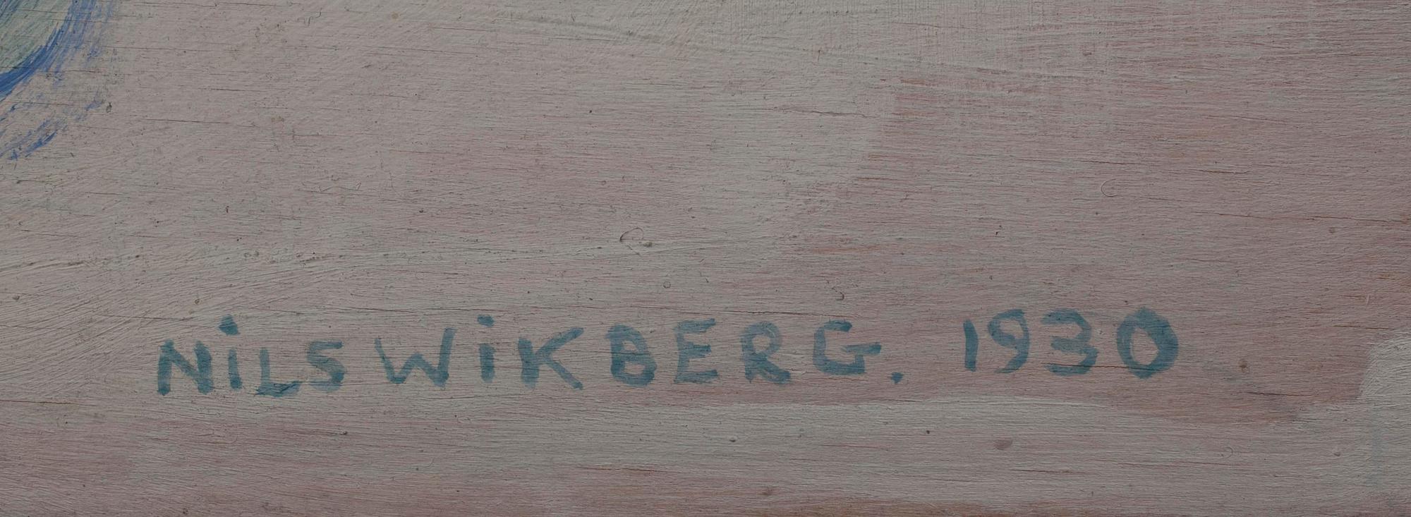 NILS WIKBERG, olja på skiva, signerad och daterad 1930.